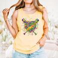 Baseball Mardi Gras Home Plate Ice Cream Drip Carnival Mask Comfort Colors Tank Top Grey Baseball Mardi Gras Home Plate Ice Cream Drip Carnival Mask Comfort Colors Tank Top Grey