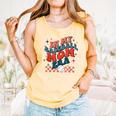 In My Baseball Mom Era Groovy Mom Baseball Mama Mother's Day Comfort Colors Tank Top Grey