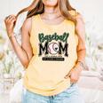Baseball Mom Green Varsity Baseball Mama Cute Mother's Day Comfort Colors Tank Top Grey
