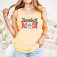 Baseball Mom Retro Distressed Baseball Family Matching Comfort Colors Tank Top Grey