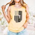 Baseball Mom USA Flag Baseball Mama Day Vibes Mama Comfort Colors Tank Top Grey
