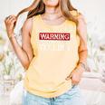 Baseball Mom Warning Uncontrollable Yelling Funny Sign Comfort Colors Tank Top Grey