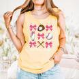 Baseball Nana Era Bows Baseball Mom Women Comfort Colors Tank Top Grey Baseball Nana Era Bows Baseball Mom Women Comfort Colors Tank Top Grey