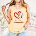 Baseball Nana Baseball Heart Family Matching Comfort Colors Tank Top Grey