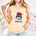 Bleached Nanny Life Soccer Messy Bun Baseball Game Day Comfort Colors Tank Top Grey
