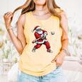 Christmas Baseball Player Santa Xmas Boys Men Toddler Comfort Colors Tank Top Grey