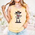 Cowboy Skeleton Baseball Halloween Graphic Comfort Colors Tank Top Grey Cowboy Skeleton Baseball Halloween Graphic Comfort Colors Tank Top Grey