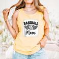 Custom Baseball Mom Number 6 Heart For Mom Comfort Colors Tank Top Grey