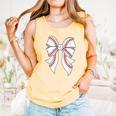Cute Baseball Coquette Bow For Women Girls Baseball Mama Mom Comfort Colors Tank Top Grey Cute Baseball Coquette Bow For Women Girls Baseball Mama Mom Comfort Colors Tank Top Grey