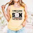 I Don't Care If My Son Is Embarrassed Baseball Mom Comfort Colors Tank Top Grey