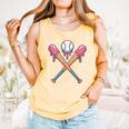 Dripping Pink Baseball Crossed Bats Summer Comfort Colors Tank Top Grey Dripping Pink Baseball Crossed Bats Summer Comfort Colors Tank Top Grey