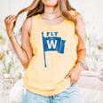 Fly The W Chicago Baseball Winning Flag Distressed Premium Tri-Blend Comfort Colors Tank Top Grey