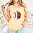 Granny Of Ballers Baseball Basketball Grandma Granny Comfort Colors Tank Top Grey