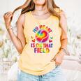 My Heart Is On That Field Cute Baseball Mom Women Comfort Colors Tank Top Grey