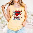 Heart Love Baseball Valentine Outfit Men Boy Comfort Colors Tank Top Grey Heart Love Baseball Valentine Outfit Men Boy Comfort Colors Tank Top Grey