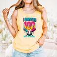 HUGvyn I Survived 100 Days Baseball Teacher Ice Cream Drip Comfort Colors Tank Top Grey HUGvyn I Survived 100 Days Baseball Teacher Ice Cream Drip Comfort Colors Tank Top Grey