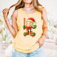 Ice Cream Drip Baseball Christmas Baseball Drip Candy Cane Comfort Colors Tank Top Grey