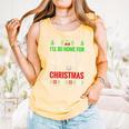 I'Ll Be Home For Christmas Baseball Xmas Comfort Colors Tank Top Grey