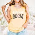 Leopard Baseball Mom Baseball Mama Retro Cute Mother's Day Comfort Colors Tank Top Grey