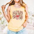 Leopard Checkered Game Day Baseball Coquette Bow Women Girls Comfort Colors Tank Top Grey Leopard Checkered Game Day Baseball Coquette Bow Women Girls Comfort Colors Tank Top Grey