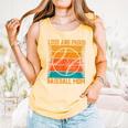 Loud And Proud Baseball Mom Vibrant Colorful Stripe Comfort Colors Tank Top Grey