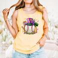 Mardi Gras Baseball Jester Hat Fleur De Lis Boys Girls Kids Comfort Colors Tank Top Grey