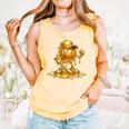 Melting Baseball Mascot Slugger Bat Cap Cartoon Comfort Colors Tank Top Grey