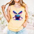 Neon Dripping Baseball And Bats Colorful Sports Art Comfort Colors Tank Top Grey Neon Dripping Baseball And Bats Colorful Sports Art Comfort Colors Tank Top Grey