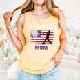 Proud Baseball MOM USA American Flag Family Game Day Comfort Colors Tank Top Grey