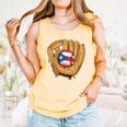 Puerto Rican Flag Baseball Player Boricua Pride Beisbol PR Comfort Colors Tank Top Grey