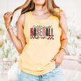 Retro Checkered Tired But Caffeinated Baseball Mom Leopard Comfort Colors Tank Top Grey Retro Checkered Tired But Caffeinated Baseball Mom Leopard Comfort Colors Tank Top Grey