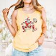Santa Playing Baseball Catcher Merry Christmas Sport Player Comfort Colors Tank Top Grey