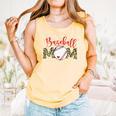 Sport Mom Leopard Mother's Day Baseball Mommy Mama Comfort Colors Tank Top Grey