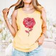 Sporty Rose Graphic With Baseball And Rugby Ball Petals Comfort Colors Tank Top Grey
