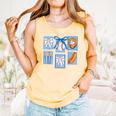 Stamps Coquette Bow Baseball Kids Youth Girls Baseball Mom Comfort Colors Tank Top Grey