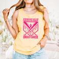 Strike Out Breast Cancer Baseball Ice Cream Drip Comfort Colors Tank Top Grey Strike Out Breast Cancer Baseball Ice Cream Drip Comfort Colors Tank Top Grey