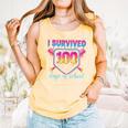 I Survived 100 Days Of School Baseball 100th Day Kids Girls Comfort Colors Tank Top Grey I Survived 100 Days Of School Baseball 100th Day Kids Girls Comfort Colors Tank Top Grey