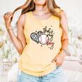 That's My Boy Leopard Heart Baseball Mom Premium Comfort Colors Tank Top Grey