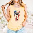 US Flag Baseball Player Batter Sport Lover Team Coach Family Comfort Colors Tank Top Grey