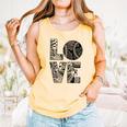 Women's Baseball Softball Baseball Mom LOVE Baseball Comfort Colors Tank Top Grey