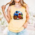 Women's Father Son Baseball Father's Day Comfort Colors Tank Top Grey