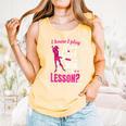 Women's Play Like A Girl Softball Baseball Girls Comfort Colors Tank Top Grey