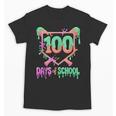100 Days Of School Baseball Ice Cream Drip 100th Day Player Unisex T-Shirt