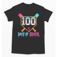 100 Days Of School Baseball Ice Cream Drip 100th Day School Unisex T-Shirt 100 Days Of School Baseball Ice Cream Drip 100th Day School Unisex T-Shirt