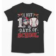 100 Days Of School Dabbing Baseball Hit Student Kids Boys Unisex T-Shirt
