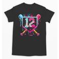 12th Birthday Boys Baseball Ice Cream Drip Boys Baseball Unisex T-Shirt