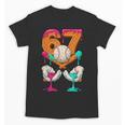 6 7 Ice Cream Drip Baseball Number 67 Player Boy Girl Kids Unisex T-Shirt