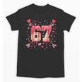 6 7 Melting Number Arrow Baseball Drip Valentine's Day Unisex T-Shirt