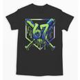 67 Baseball Drip Effect Urban Tee Style 6-7 Meme Graphic Unisex T-Shirt