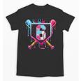6th Birthday Boys Baseball Ice Cream Drip Boys Baseball Unisex T-Shirt